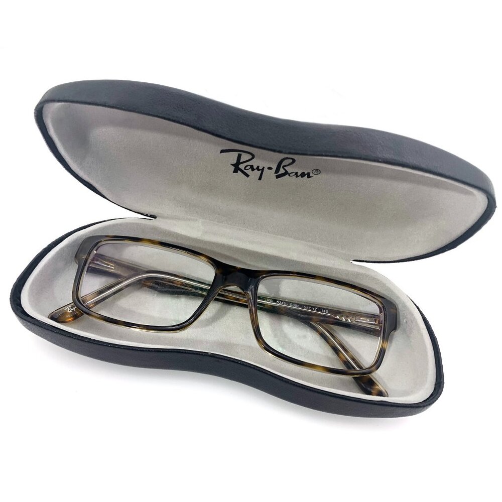 RAY-BAN Eyeglass Frames 5245 5082 Havana Crystal 54-17-145 Unisex with Hard Case